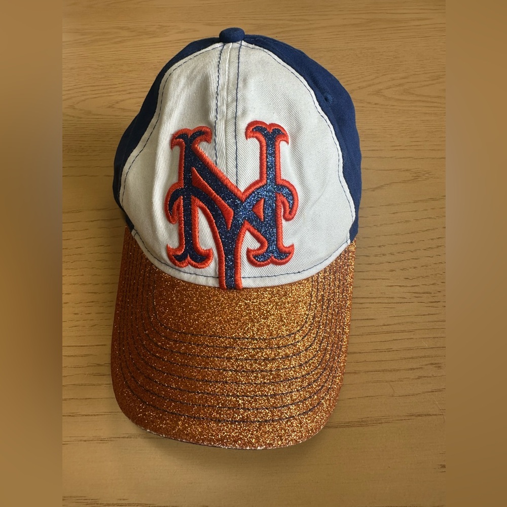 New York Mets NY MLB Youth Girls Rare Glitter Sparkle Hat 9twenty New Era Cap Co